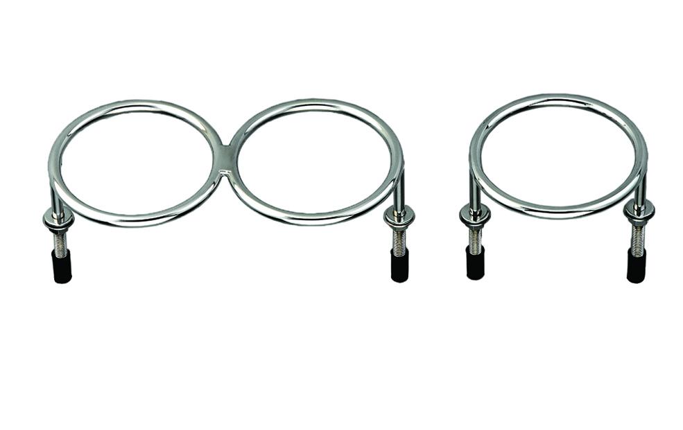 portabicchiere inox a tre anelli: Immagine 1